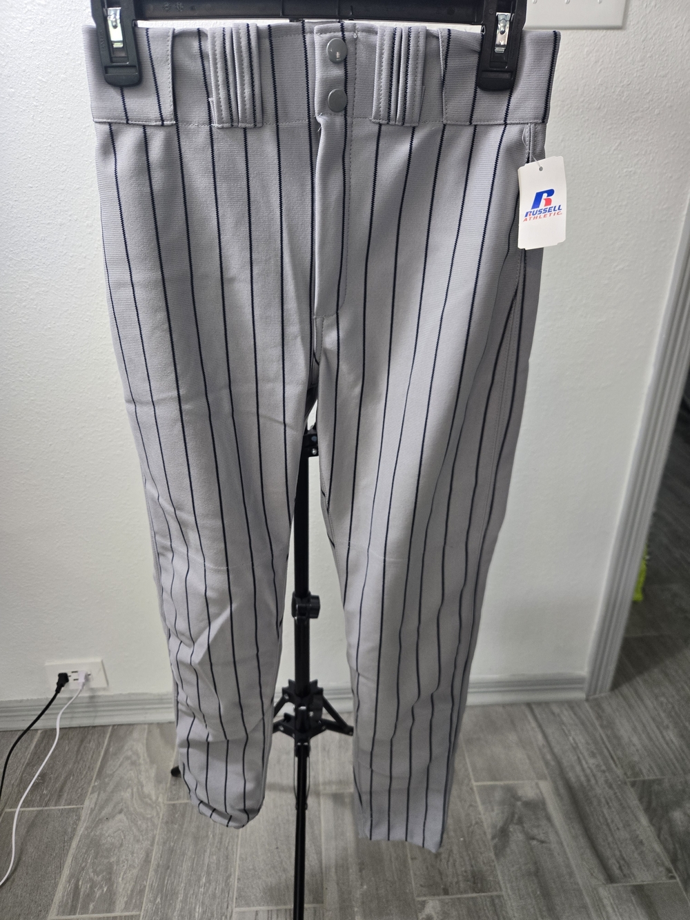 Russell Athletic Gray Pinstripe Baseball Pants